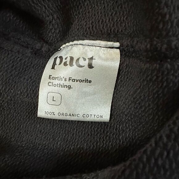 Pact Dress Sweater Midi Large Gray-Black Organic Cotton Essentials Minimalist - Picture 6 of 10